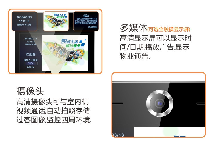智能門禁 云對講 手機APP一鍵開門 智慧社區門口機 樓宇可視對講